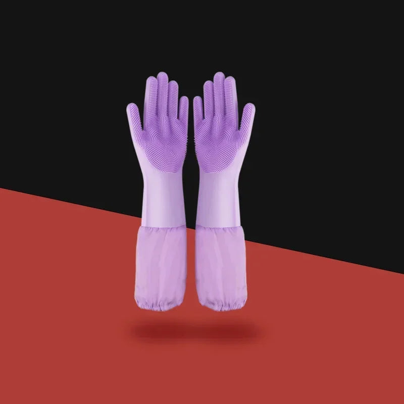 Silicone Pet Grooming Cleaning Gloves For Dogs And Cats Bathing