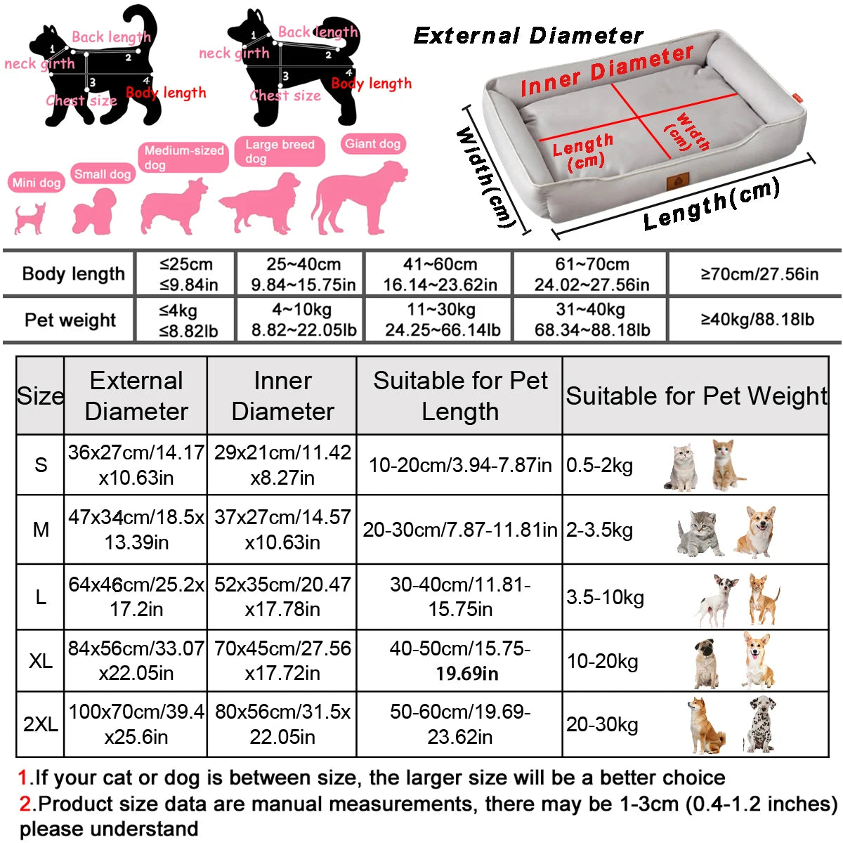 Four Season Square Dog Bed For Large Dogs Bite Resistant Waterproof Sofa