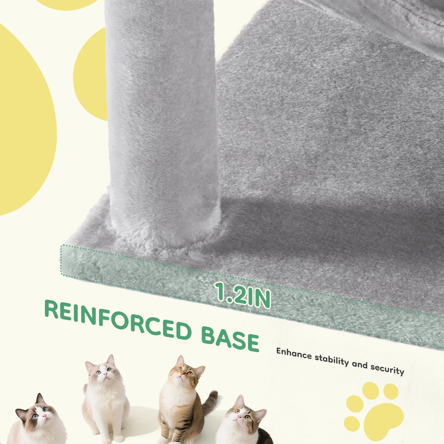 JHK Four Level Multi Cat Climbing Cat Tree Tower Sisal