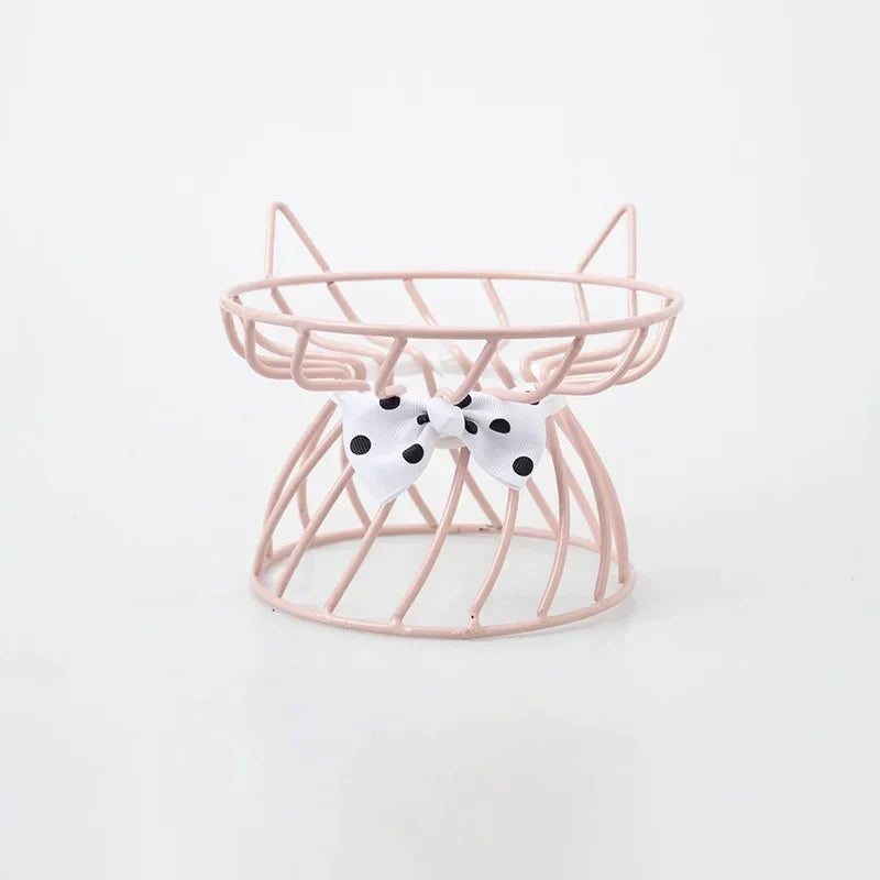 Hign-concerned Ceramic Cat Bowl High-Foot Neck Guard Food Bowl