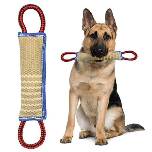Dog Teether Chew Toy Jute Bite Pillow For Puppy Training