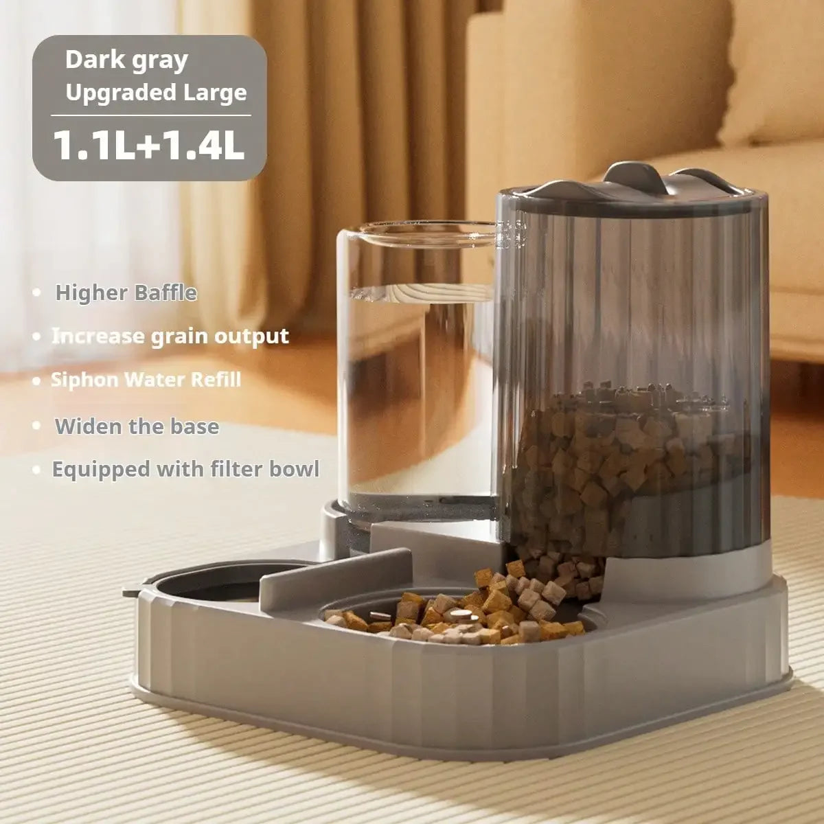 2-In-1 Automatic Dog Bowl And Cat Feeder With Waterer