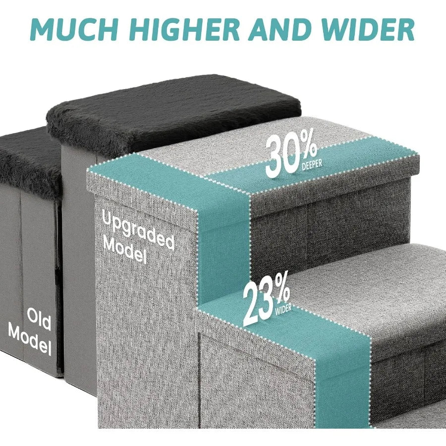 Dog Door Storage 3Step Durable Dog Stairs For All Dogs