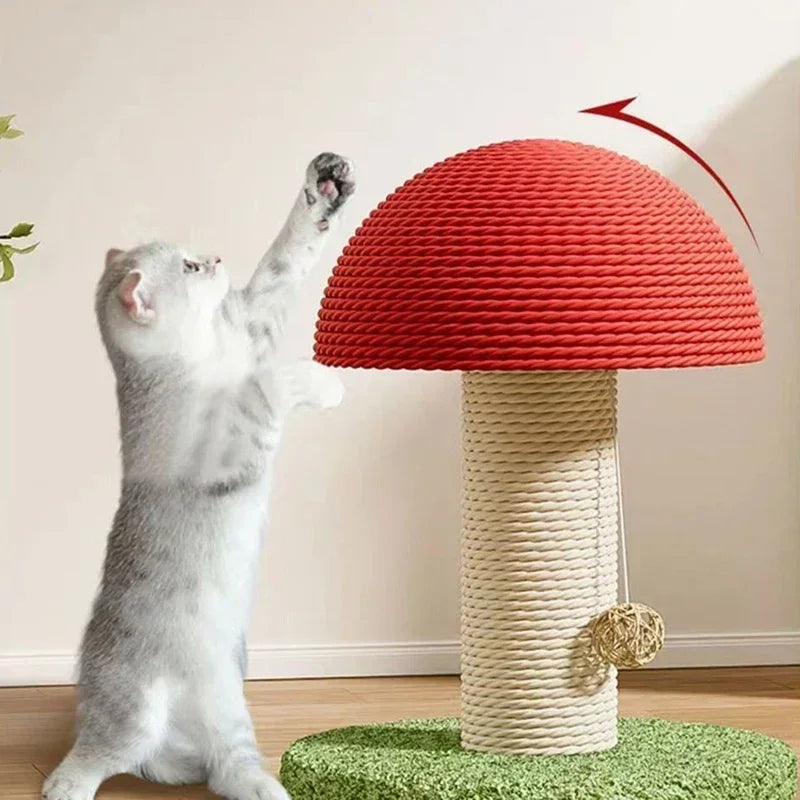 NONECN Cute Cat Scratching Board Kitten Climbing Mushroom Toy