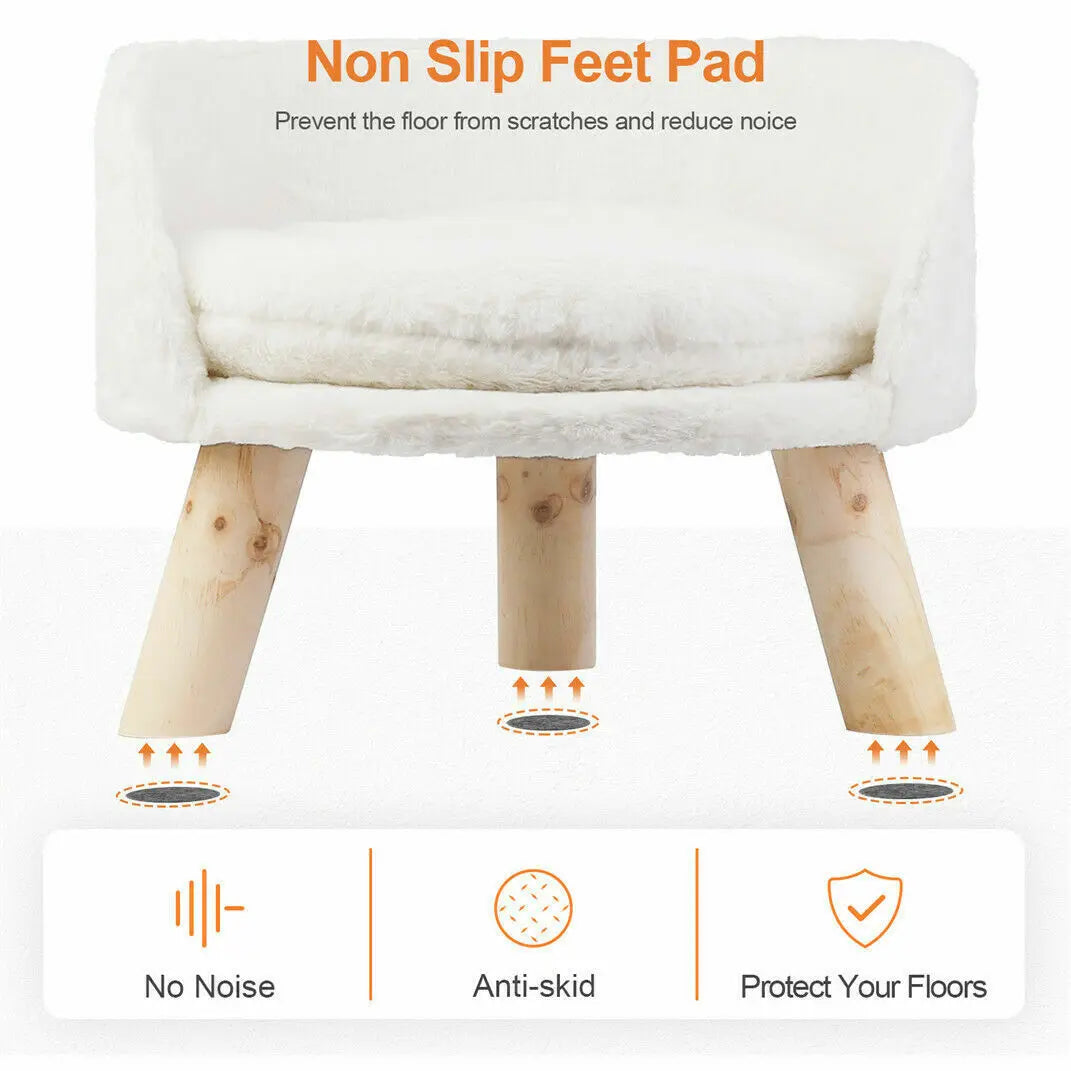 NONECN Luxury Soft Cat Bed Plush Nest with Cushion Pad