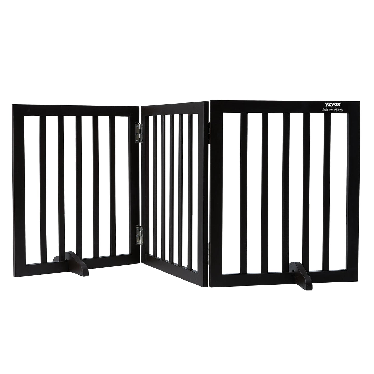 SucceBuy Free Standing Dog Gate 3 Panels Foldable Expandable