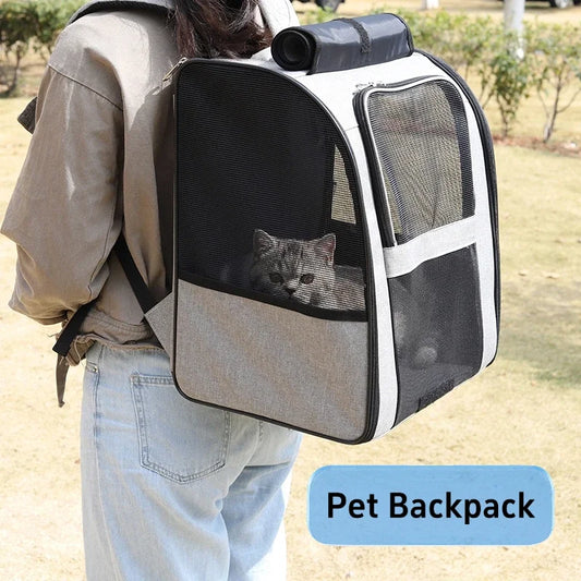 Lightweight Cat Backpack Carrier With Breathable Mesh