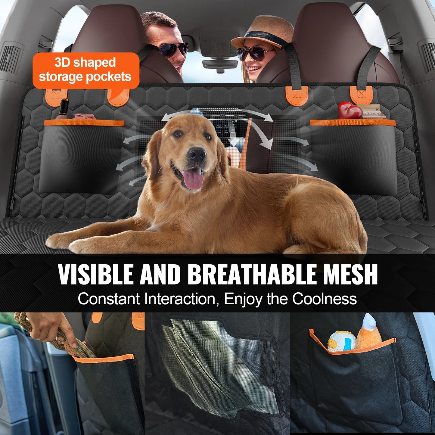 SucceBuy Back Seat Extender Dog Hammock Car Seat Cover