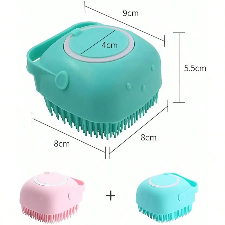 AEHOME Silicone Pet Bath Brush With Shampoo Dispenser