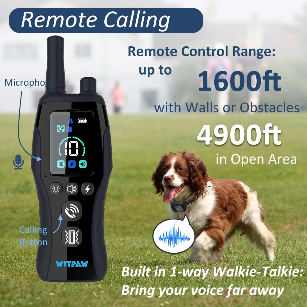 Dog Training Collar With Remote IPX7 Waterproof 4 Training Modes