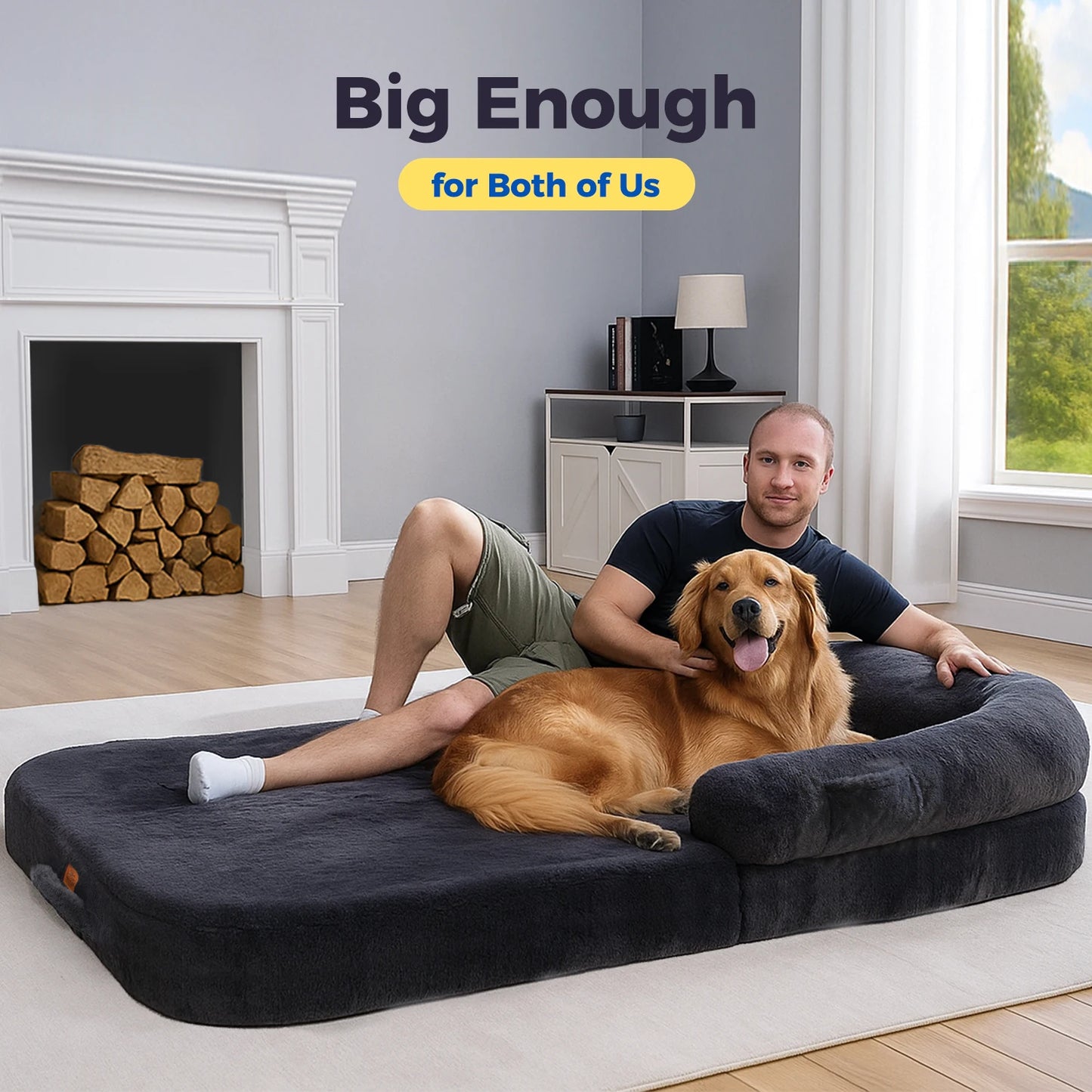 PEQULTICN Dog Bed Mat Foldable Portable Machine Washable
