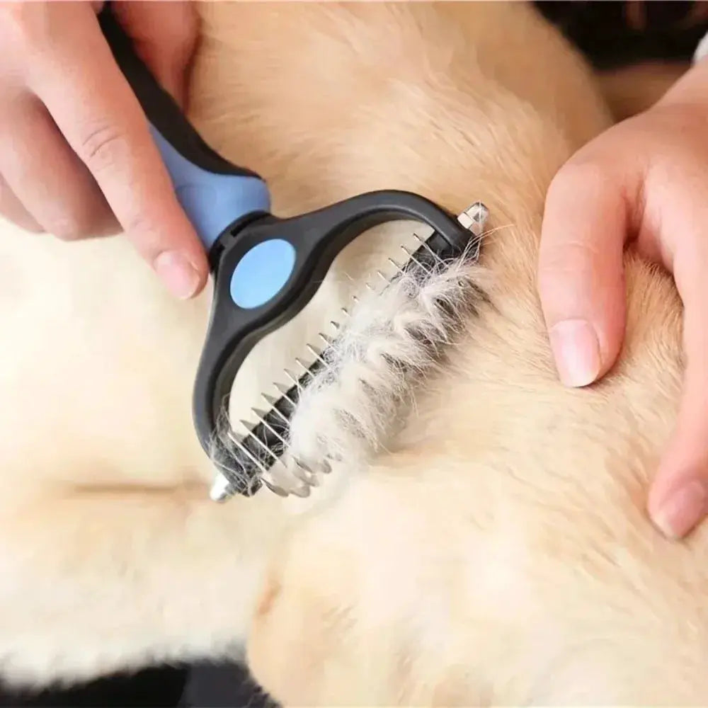 Double Sided Stainless Steel Pet Grooming Brush Dog Cat Hair Remover Comb Tangle Removal Pet Supplies by Furtastic Pet Essentials
