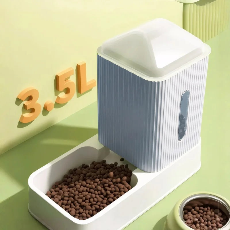 Automatic Dog And Cat Feeder And Water Dispenser Gravity Set
