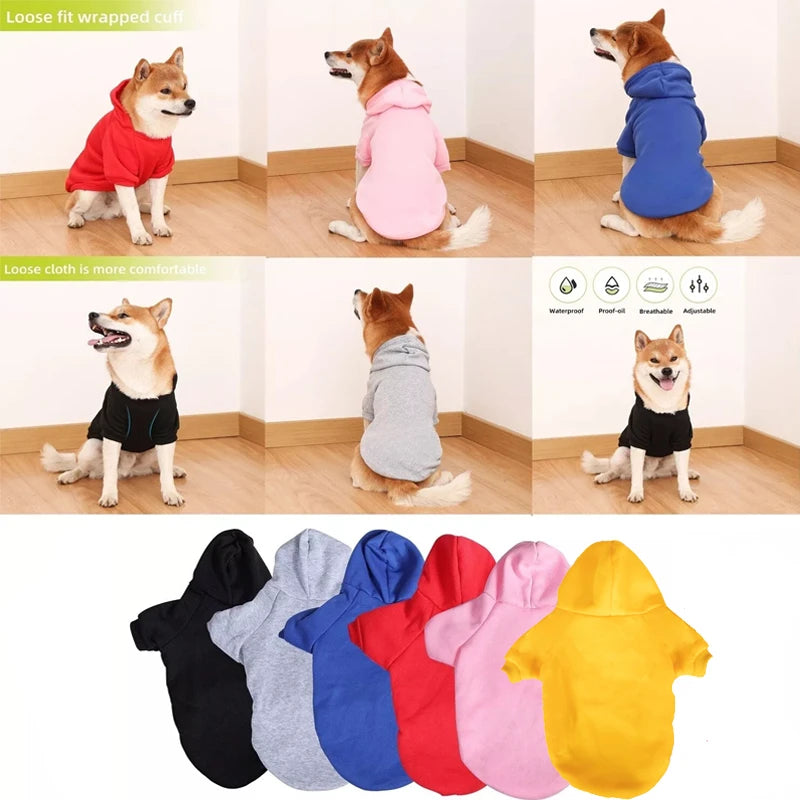 NONECN Dog Hooded Sweatshirt Winter Coat For Pets AllWeather