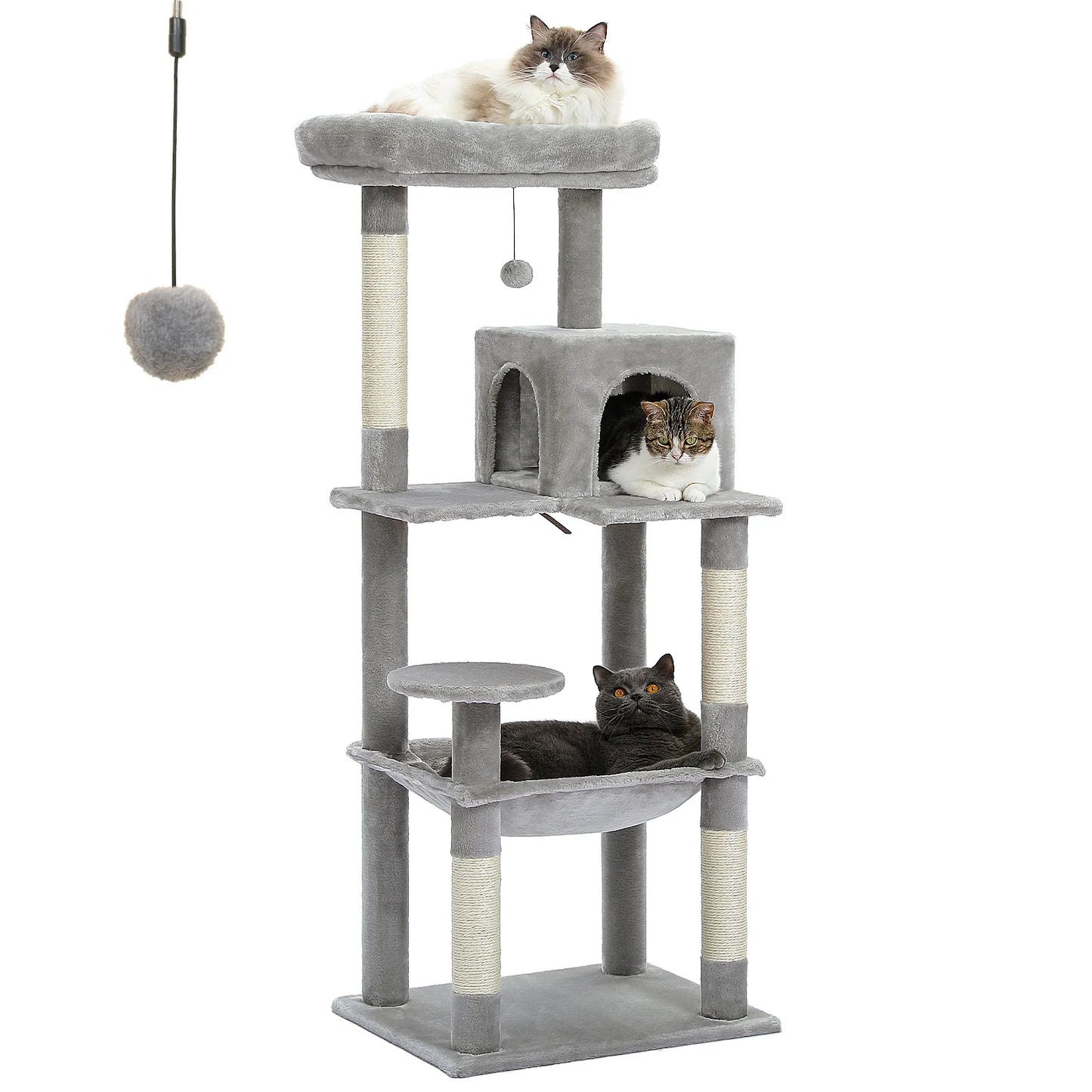 PAWZ Road Indoor Cat Tree 5-Level Tower With Hammock