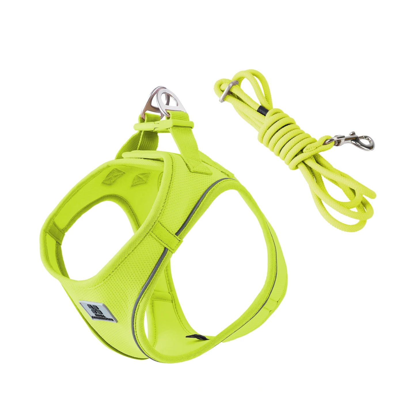 Dog Harness Leash Set Reflective Adjustable For Small Medium Dogs