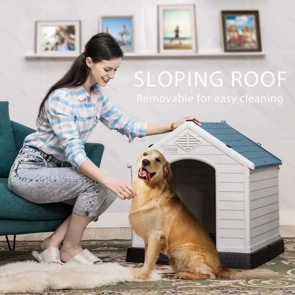Durable Waterproof Plastic Dog House For Indoor Outdoor Use