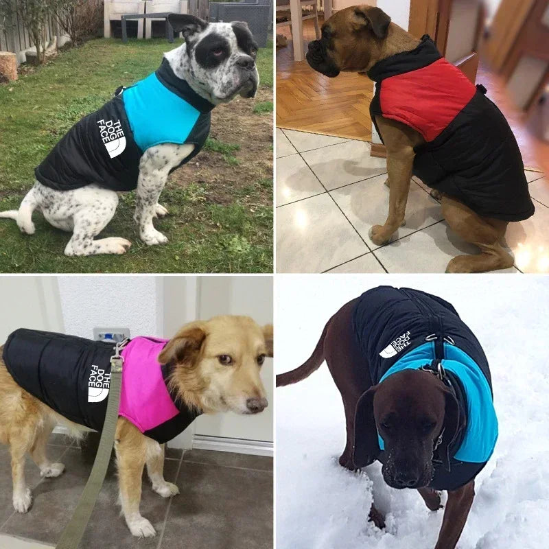 YUNFANCN Waterproof Padded Dog Coat Zipper Winter Jacket