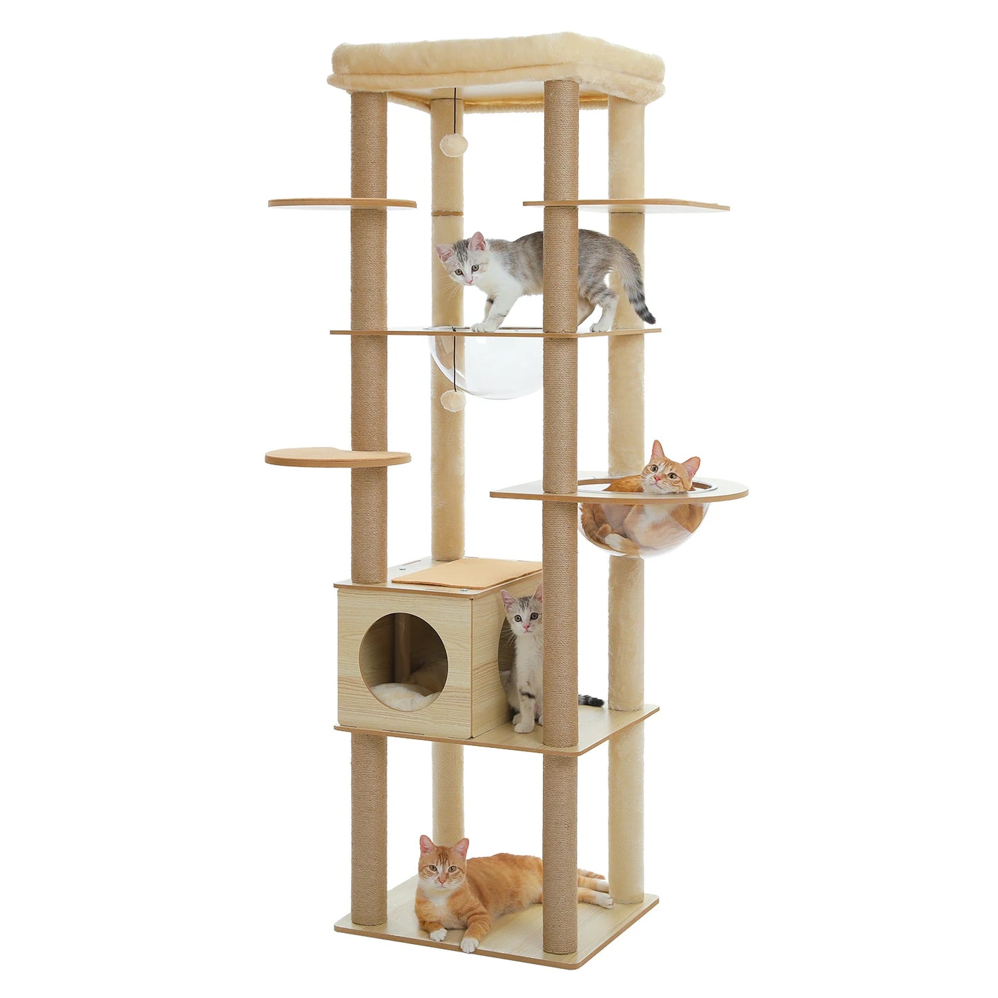 PAWZ Road Multi-Level Cat Tree Tower With Scratching Posts Durable