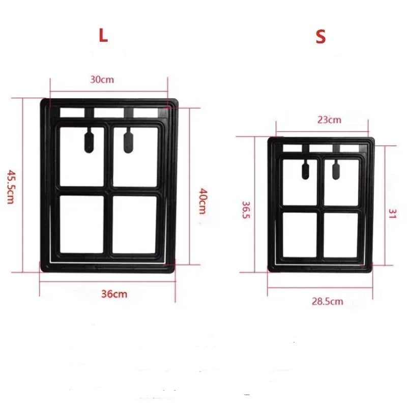 NONEDog Door Home Lockable Cat Screen Door For Mosquito Proof Window