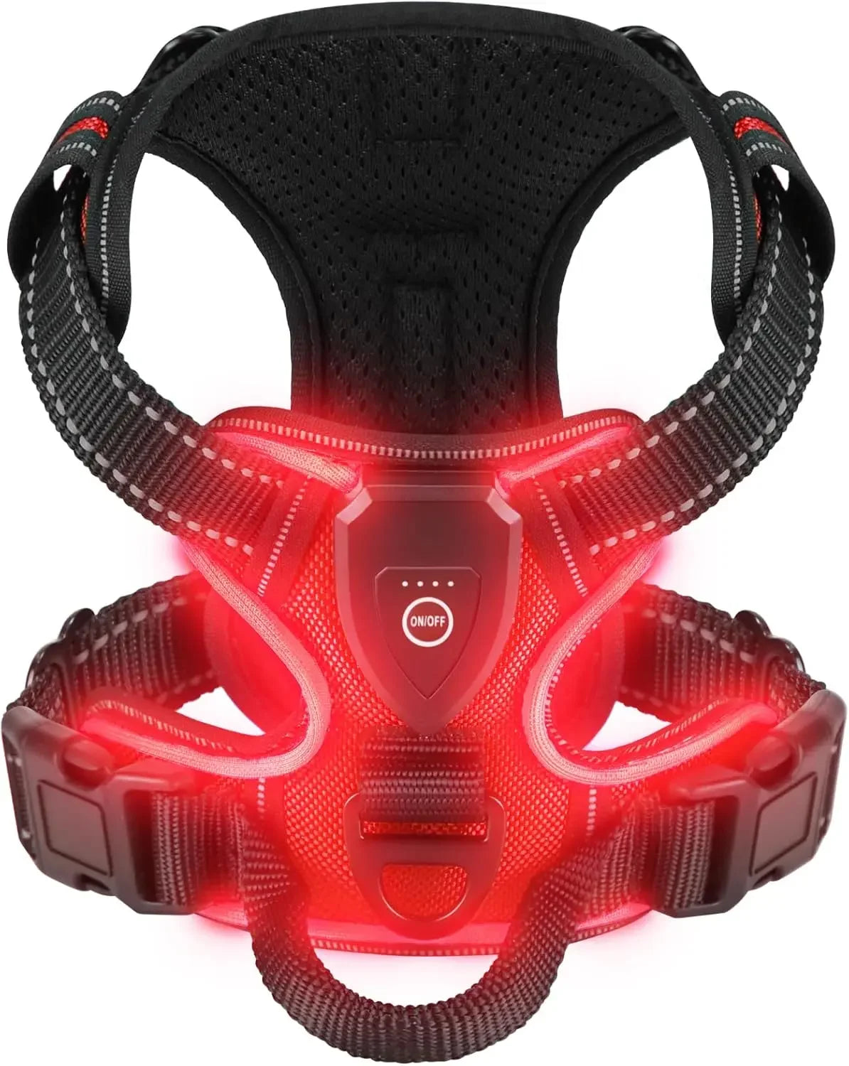 NONECN LED Glowing Dog Harness With Three Light Modes