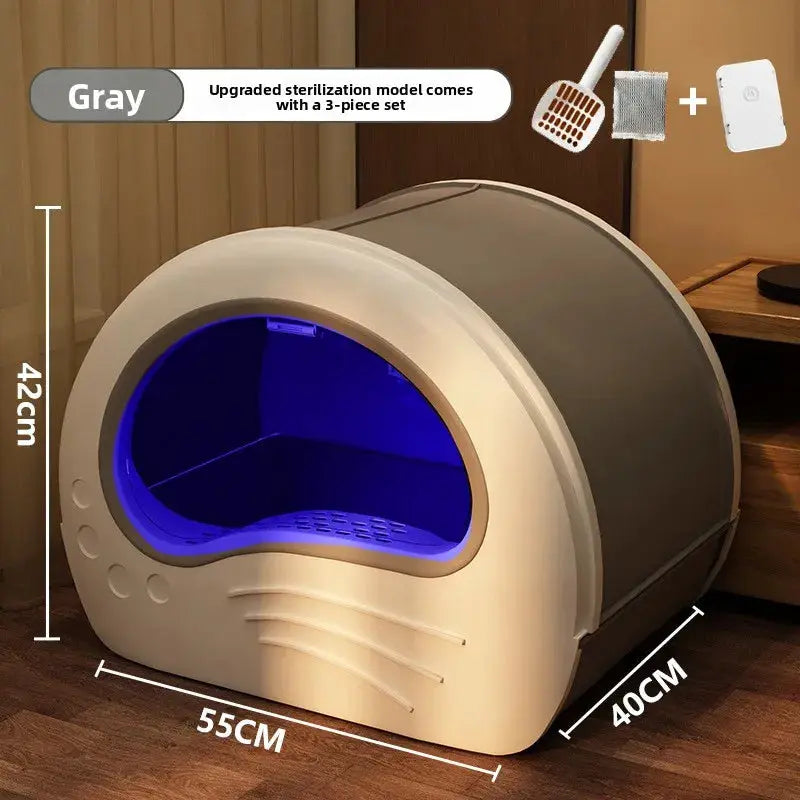 Self Cleaning Cat Litter Box Extra Large Fully Enclosed Drawer Dual Side Doors Odor Control Cat Toilet Arenero Gato Pet Items by Furtastic Pet Essentials