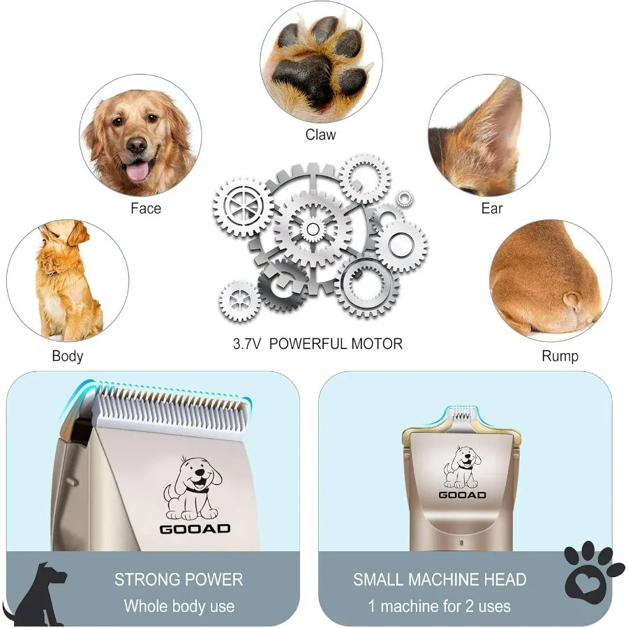 Hign-concerned Dog Clippers Grooming Kit 2 Blade Set Thick Coats