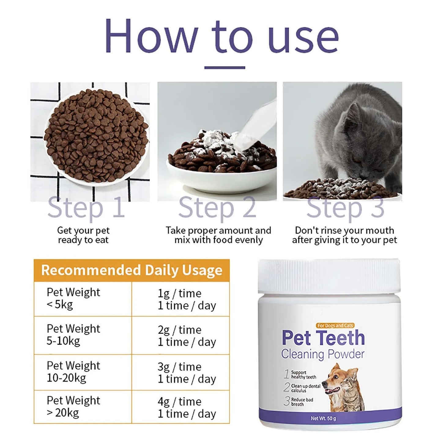 Pet Toothpaste for Cats and Dogs Fresh Breath Dental Care