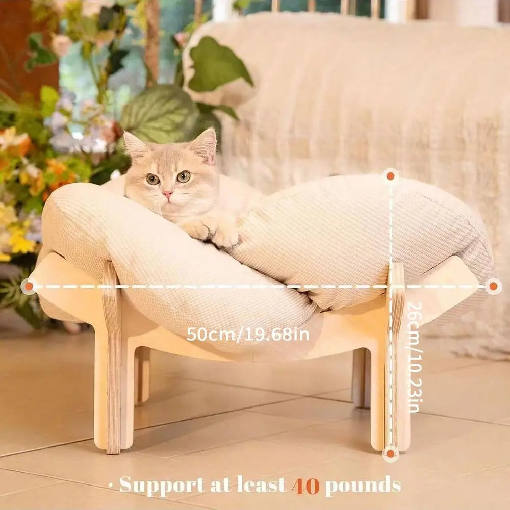 Dog Beds And Sofas Indoor Cat Condo Wooden Plush Lounger