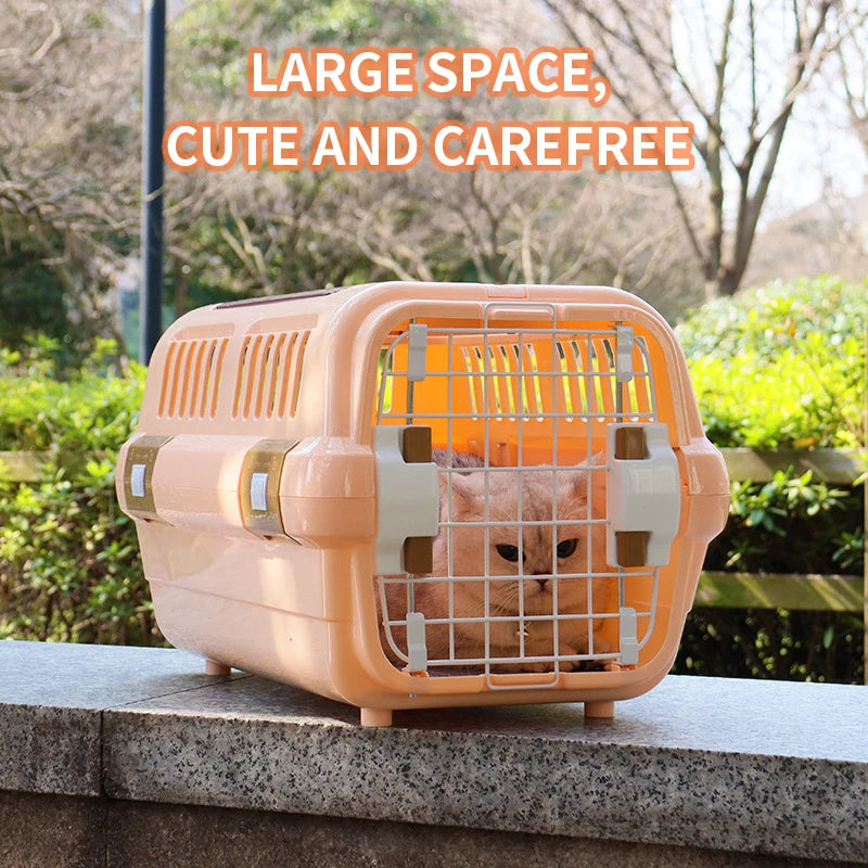 Outdoor Portable Cat Carrier Large Capacity Ventilated Cage For Pets