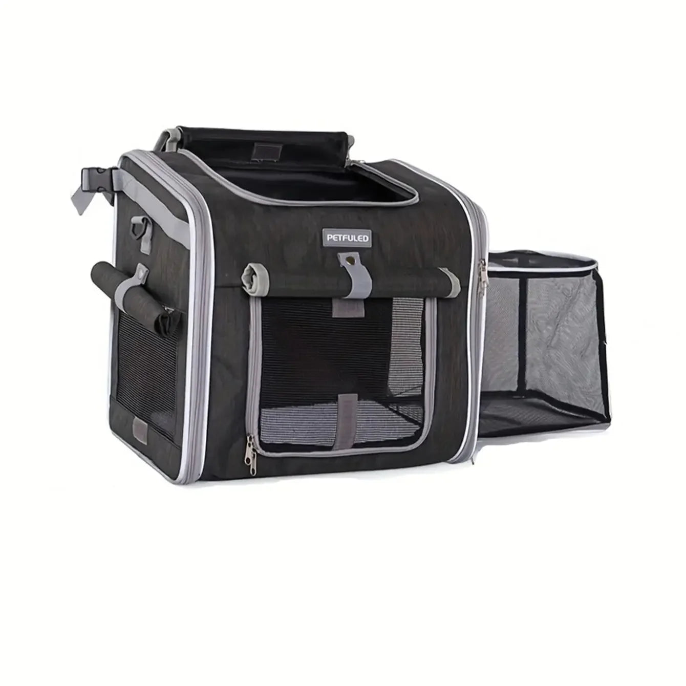 FULED Dog Bike Basket Carrier Backpack With Four Open Doors