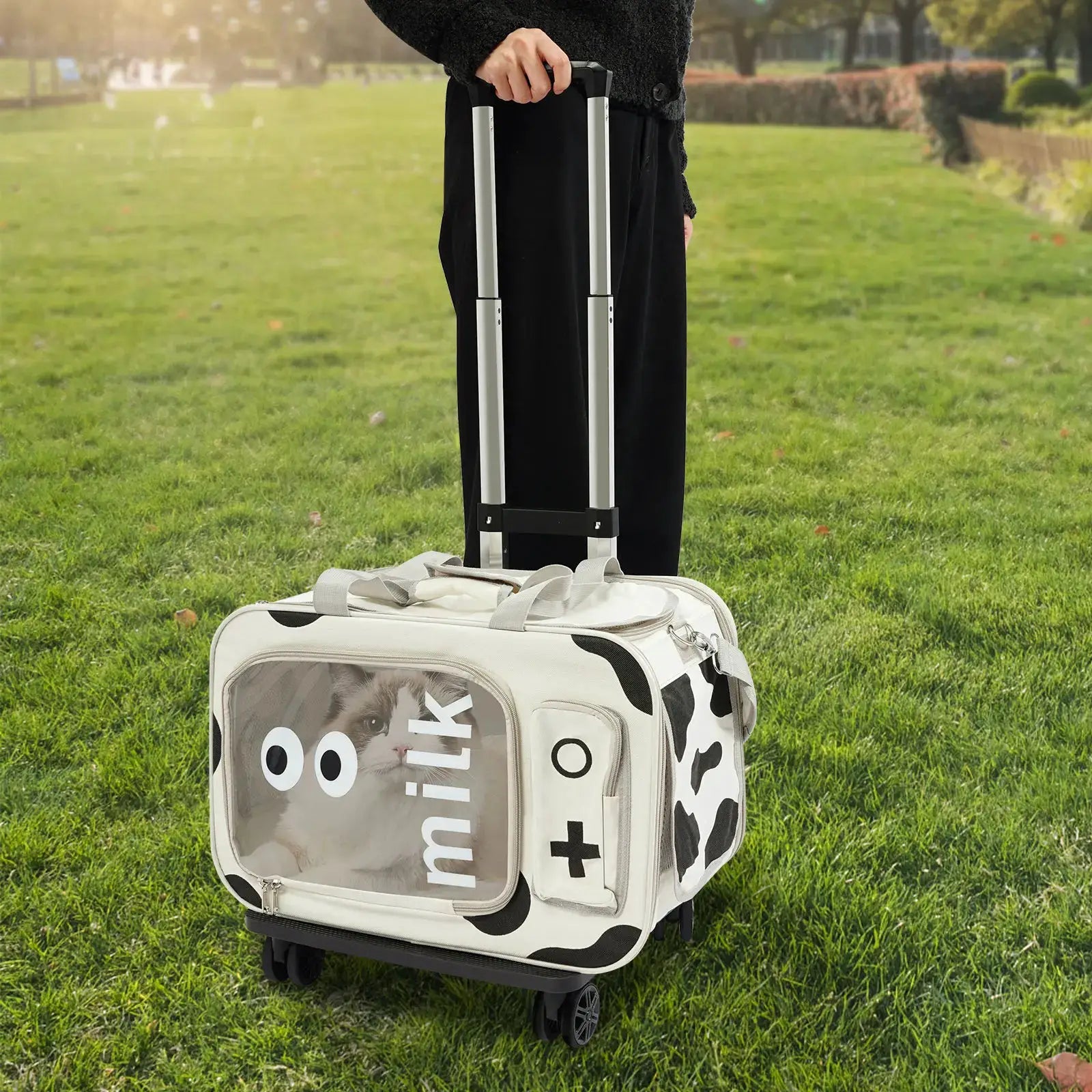 Pets Go Out with Portable Trolley Cases Suitcases for carrying cats up to 22.05 lbs small dogs up to 16.53 lbs by Furtastic Pet Essentials