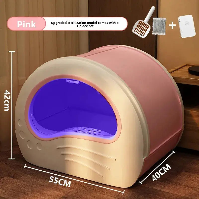 Self Cleaning Cat Litter Box Extra Large Fully Enclosed Drawer Dual Side Doors Odor Control Cat Toilet Arenero Gato Pet Items by Furtastic Pet Essentials