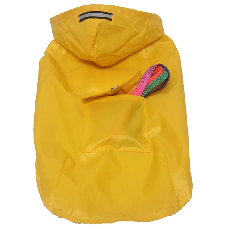 Choice Dog Raincoat Waterproof Hoodie Jacket With Reflective Stripe