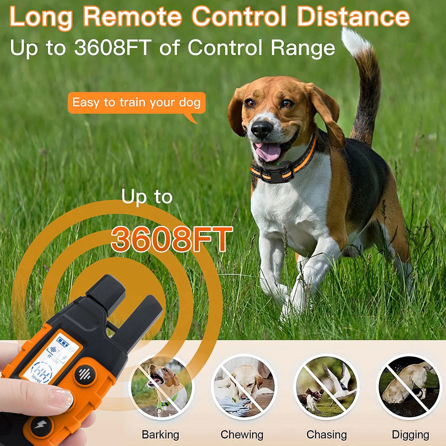 WXRPET Electric Dog Training Collar With Remote Control Waterproof
