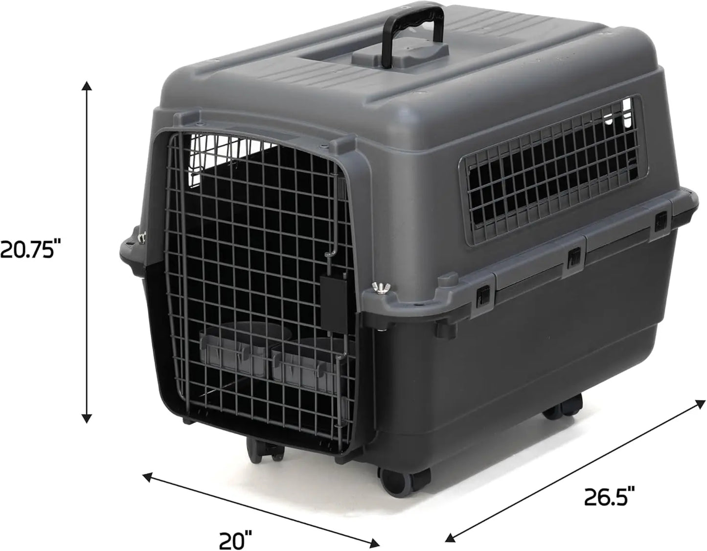 Airline Approved Travel Dog Crate With Wheels