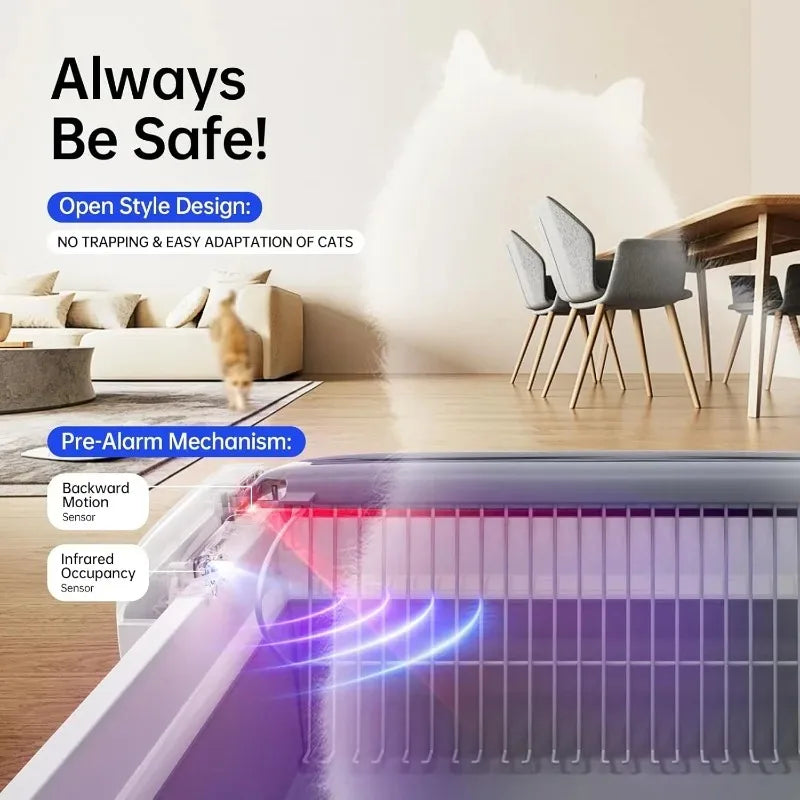 VOFORD Automatic Smart Cat Litter Box Self Cleaning Semi Enclosed