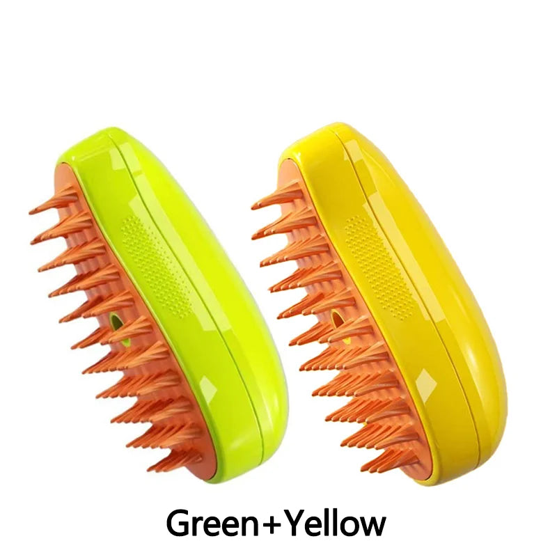 Pet Steam Brush Massager 3 In 1 Electric Grooming Comb