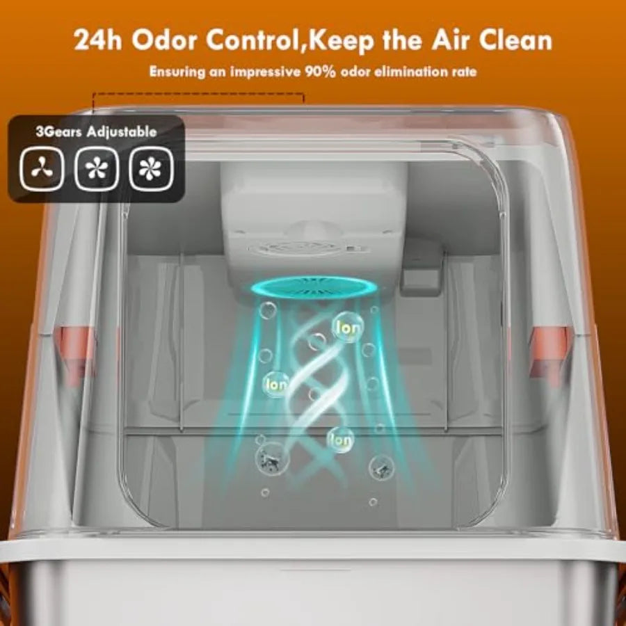 Cat Litter Box With Infrared Sensor For Multiple Cats