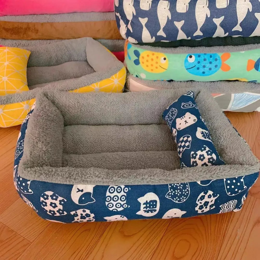 Luxurious Soft Plush Pet Bed For Cats And Dogs Pillow