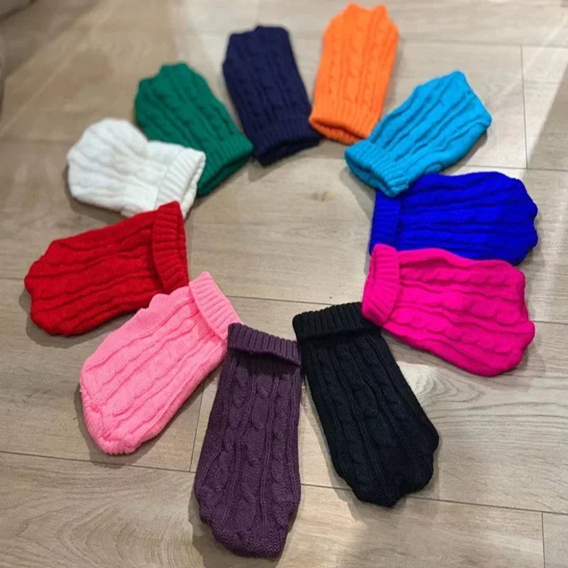 Warm Knitted Dog Sweater Winter Wear For Chihuahua Puppy Dogs