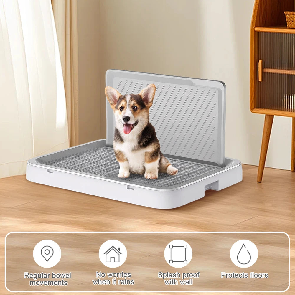 Alloet Dog Potty Tray With Pee Wall Pan Indoor Training
