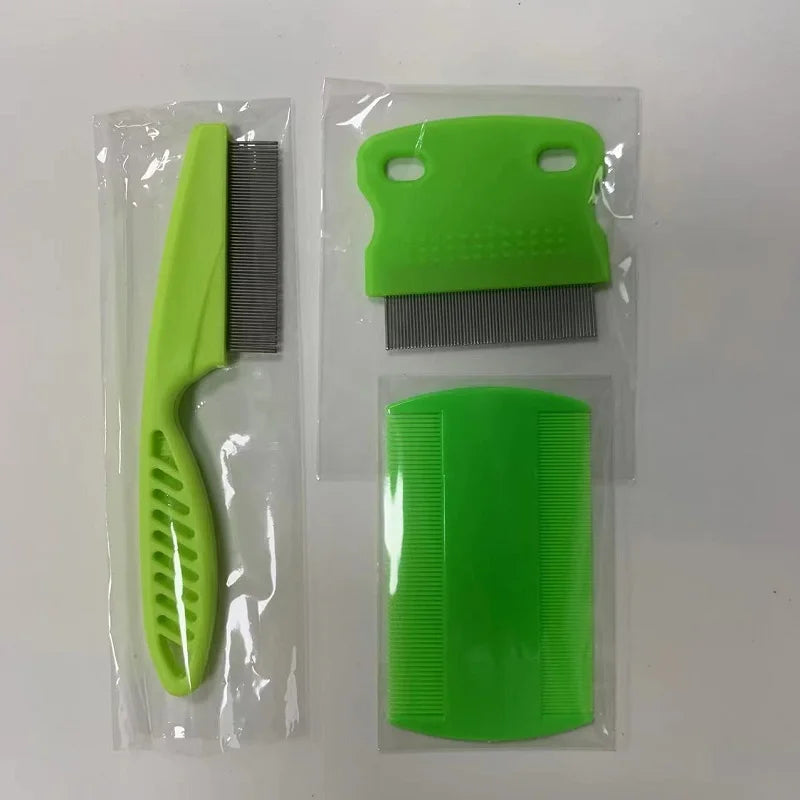 3 Piece Cat Grooming Flea Comb Set for Cats Deluxe