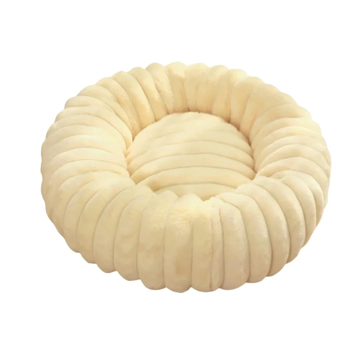 NONECN Round Plush Dog Bed For Winter Warmth