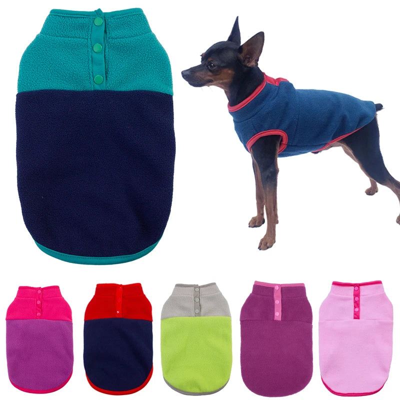 Fleece Dog Coat Vest For Dogs Autumn Winter Warm Comfort