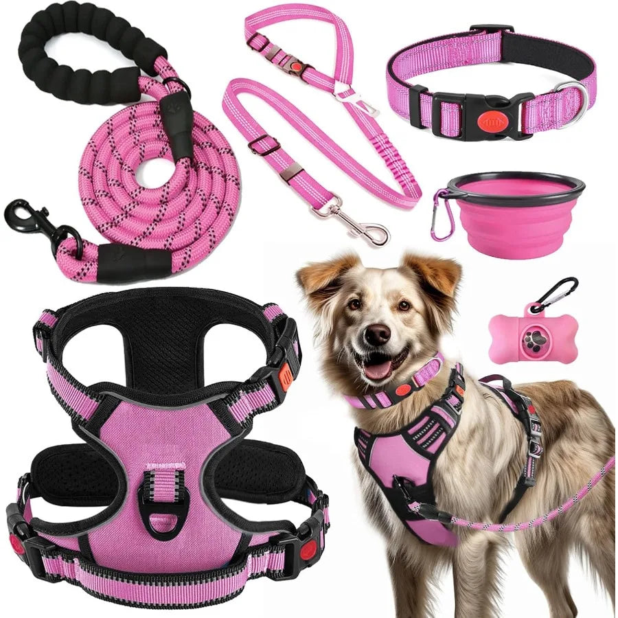 High-Concerned Chemical No Pull Dog Harness Set With Leash
