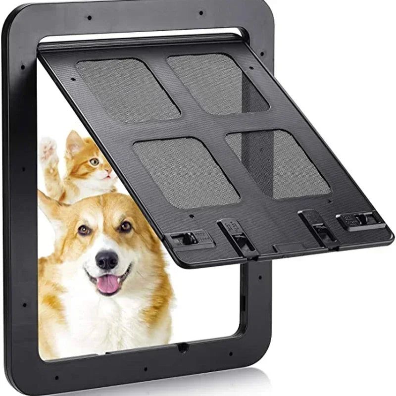 NONEDog Magnetic Pet Door Lockable Screen for Cats and Dogs