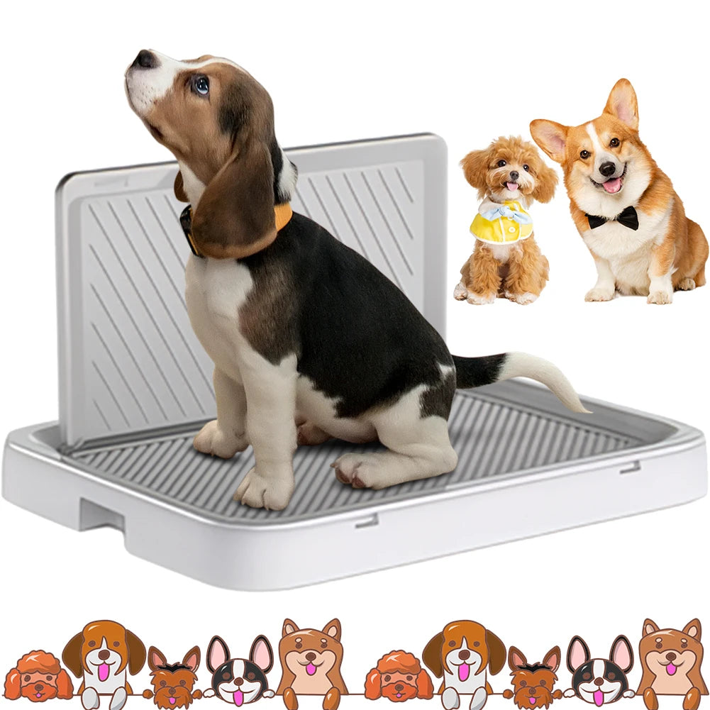 Shunmaii Dog Potty Tray With Pee Wall Portable Anti Splash Training