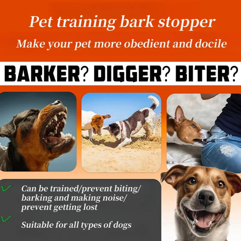Waterproof Dog Bark Collar Rechargeable Vibration Training Collar