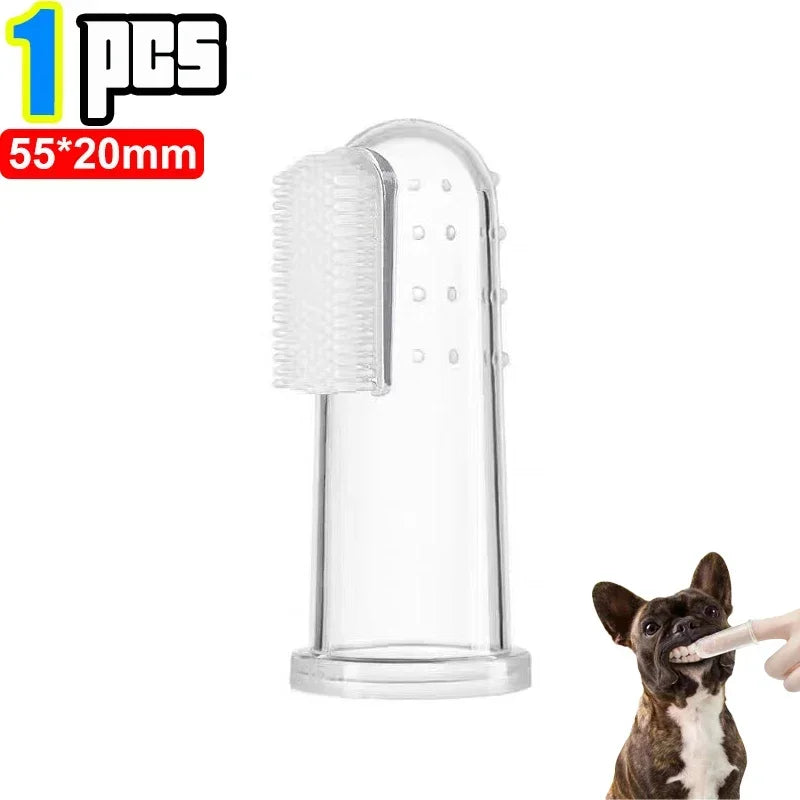 Silicone Fingertip Pet Toothbrush for Dogs and Cats